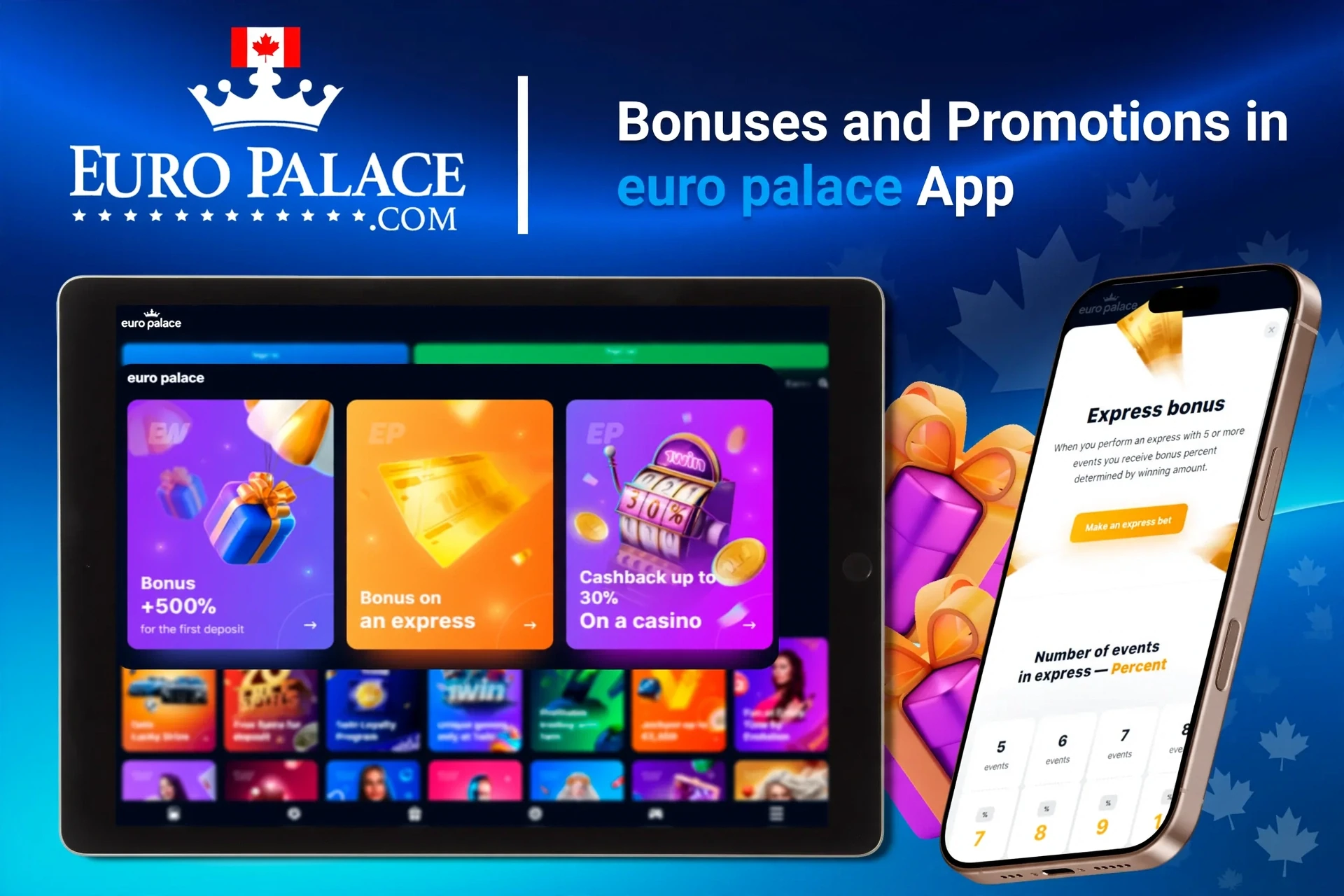 Registration process on the Euro Palace mobile app with social login options