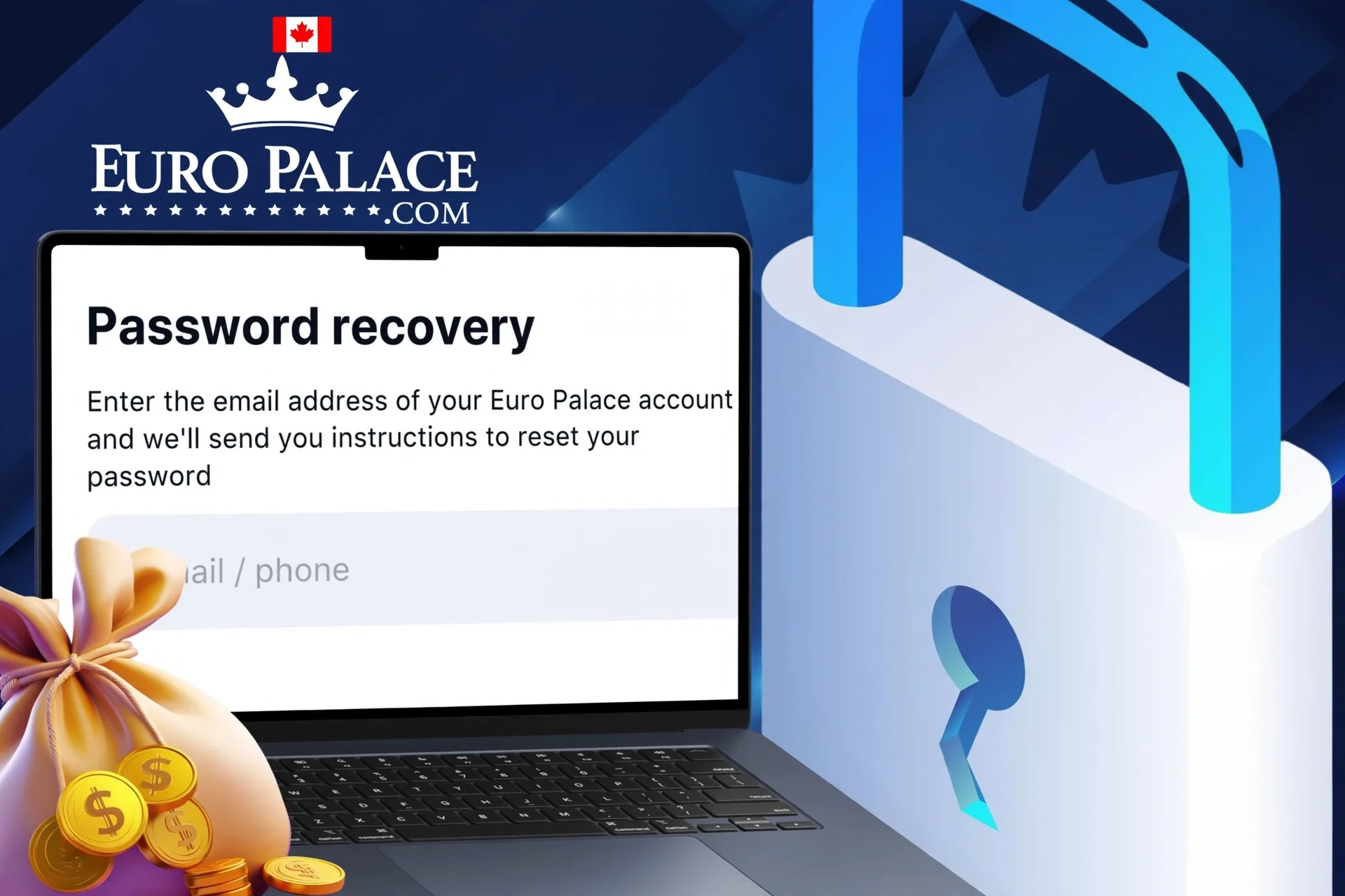 Algorithm for restoring access to your Euro Palace Casino account in case of a lost password